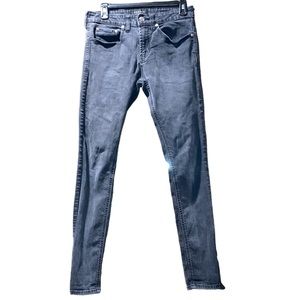 Pacsun Loss Angeles Black Denim Jeans Active Stretch Stacked Skinny Size 28 x 30